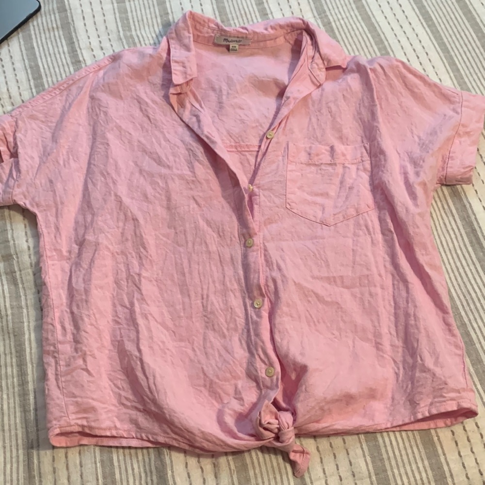 Madewell Button Down Tie Blouse - image 2